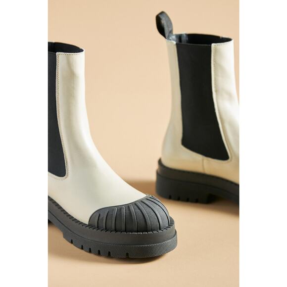 New Anthropologie Maeve Cream Chelsea Boots - New 41 EU (10.5-11.0 US) - Picture 3 of 6